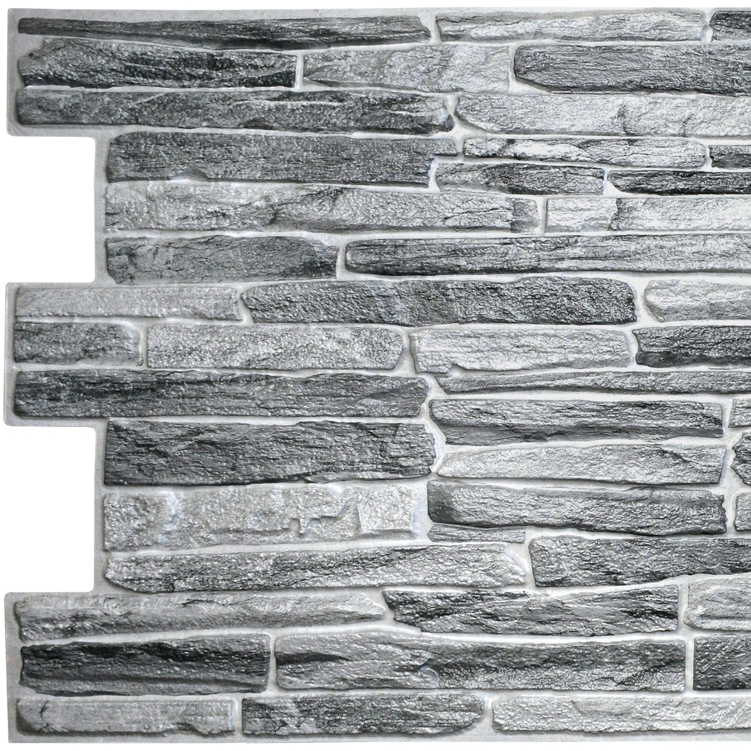 Faux slate PVC wall panel 3d