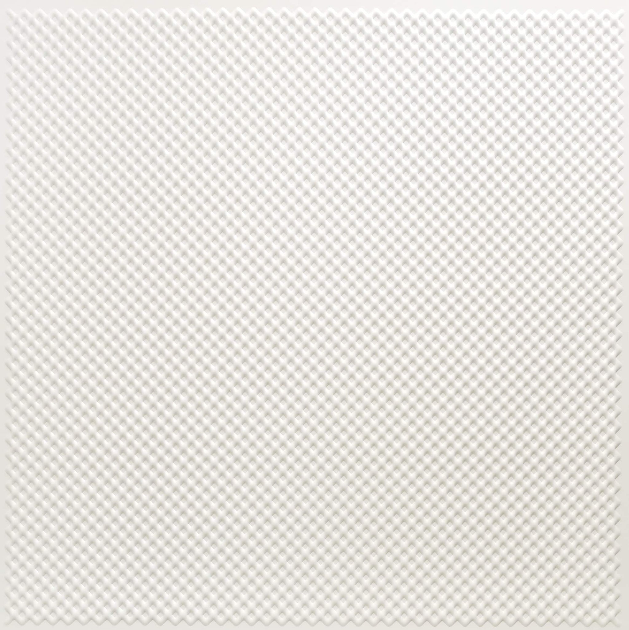 White Faux Grate PVC 3D Wall Panel, 2 ft X 2 ft (60cm X 60cm), Interior Design Wall Paneling Decor, 3.8 sq. ft. (0.35 sq.m) each - Single
