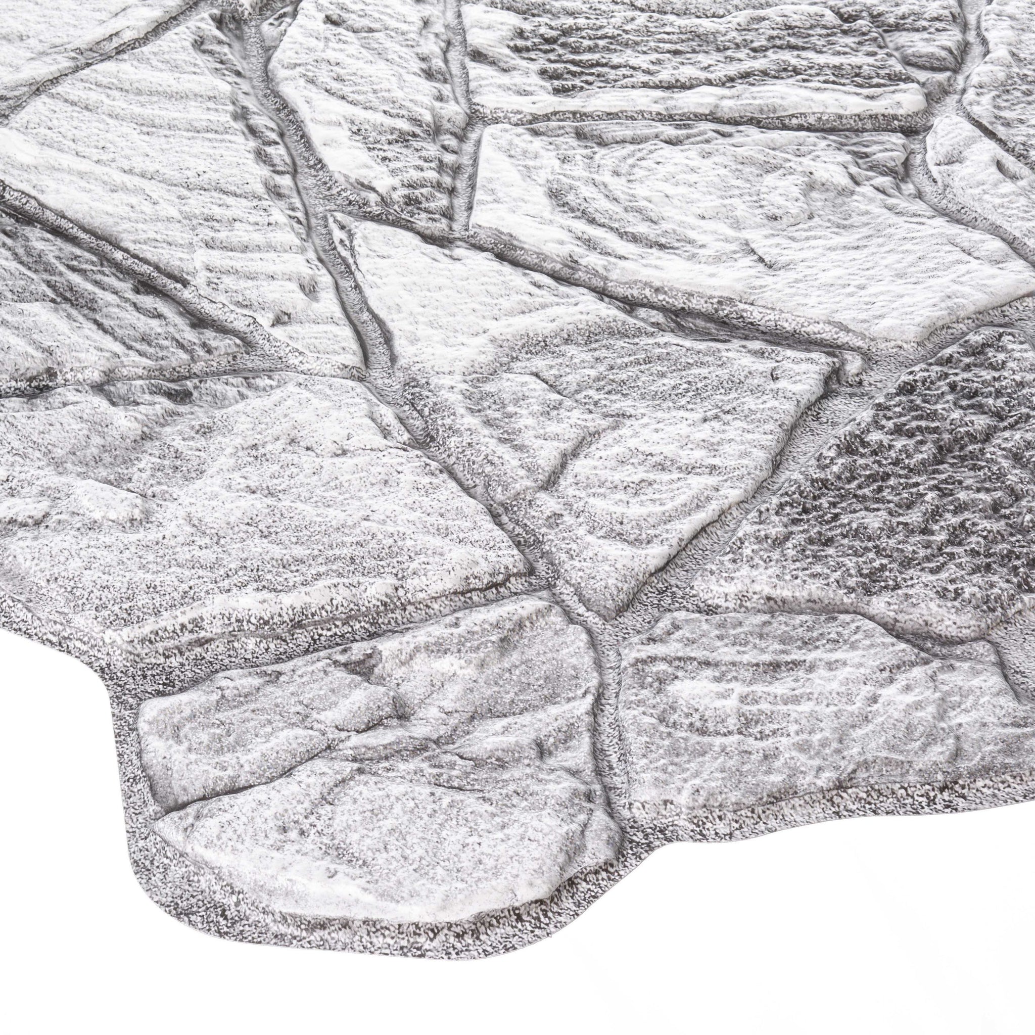 3D Wall Panels - White Charcoal Faux Stone PVC Wall Paneling for Interior Wall Decor, Living room, Kitchen, Bathroom, Bedroom, Single, Covers 5.1 sq ft