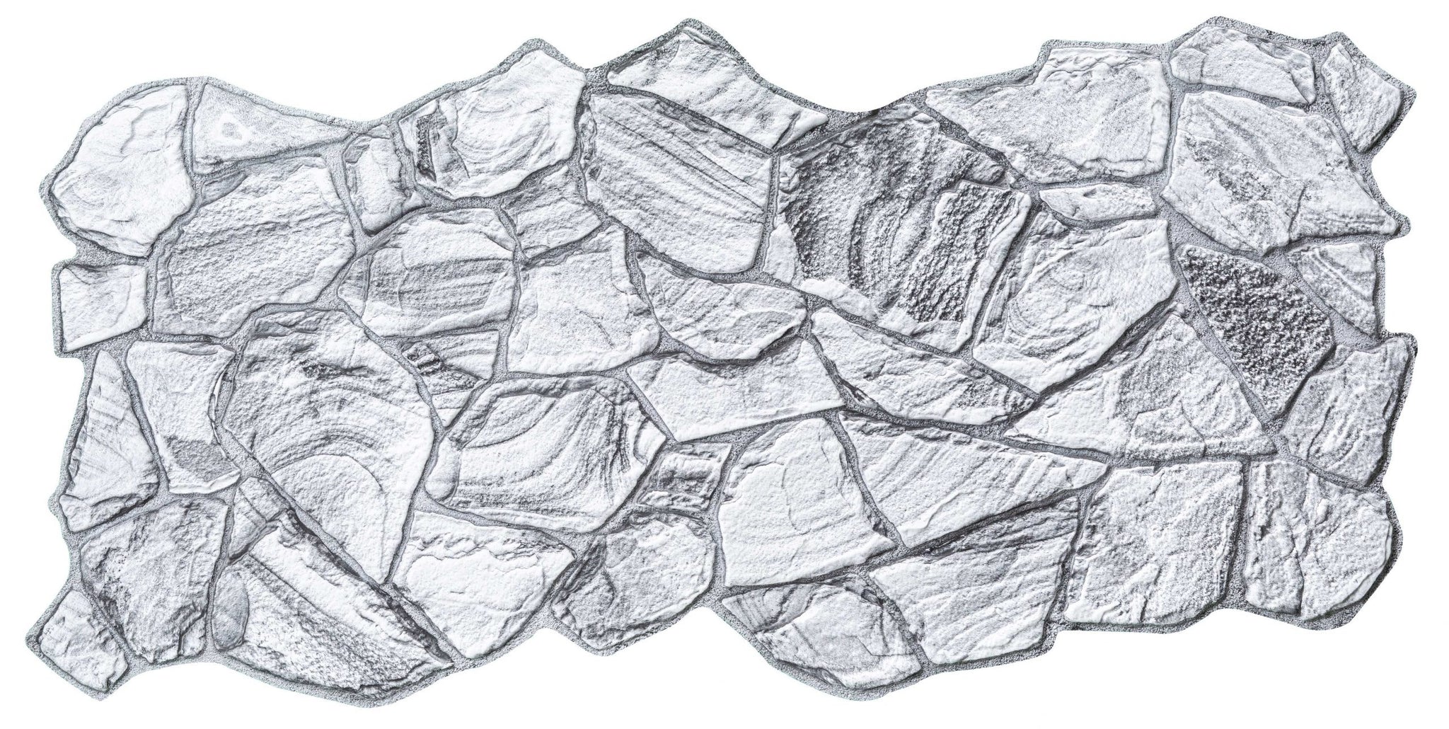 3D Wall Panels - White Charcoal Faux Stone PVC Wall Paneling for Interior Wall Decor, Living room, Kitchen, Bathroom, Bedroom, Single, Covers 5.1 sq ft