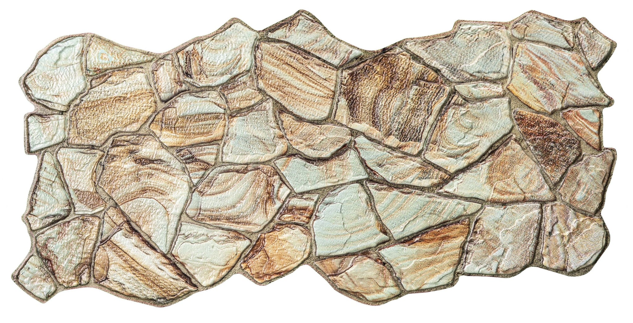 3D Wall Panels - Brown Beige Faux Stone PVC Wall Paneling for Interior Wall Decor, Living room, Kitchen, Bathroom, Bedroom, Single, Covers 5.1 sq ft