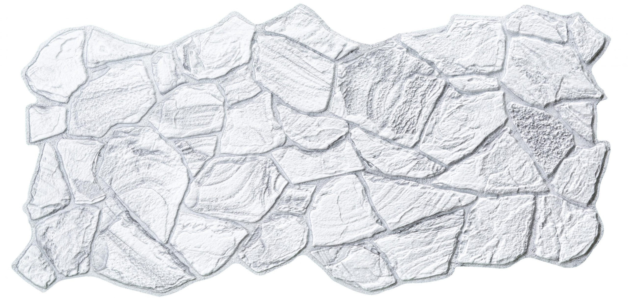 3D Wall Panels - White Grey Faux Stone PVC Wall Paneling for Interior Wall Decor, Living room, Kitchen, Bathroom, Bedroom, Single, Covers 5.1 sq ft