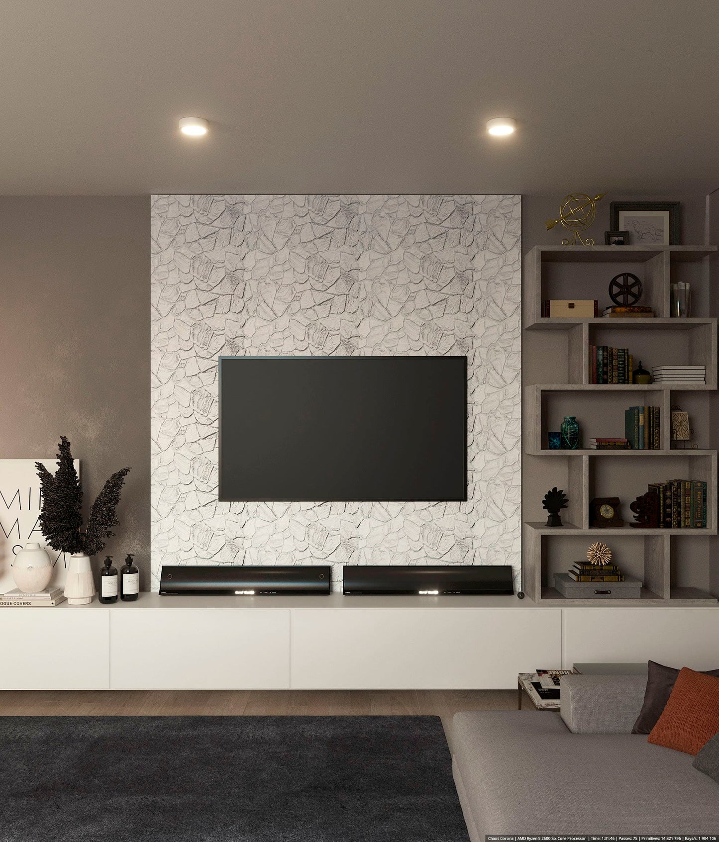 3D Wall Panels - White Grey Faux Stone PVC Wall Paneling for Interior Wall Decor, Living room, Kitchen, Bathroom, Bedroom, Single, Covers 5.1 sq ft