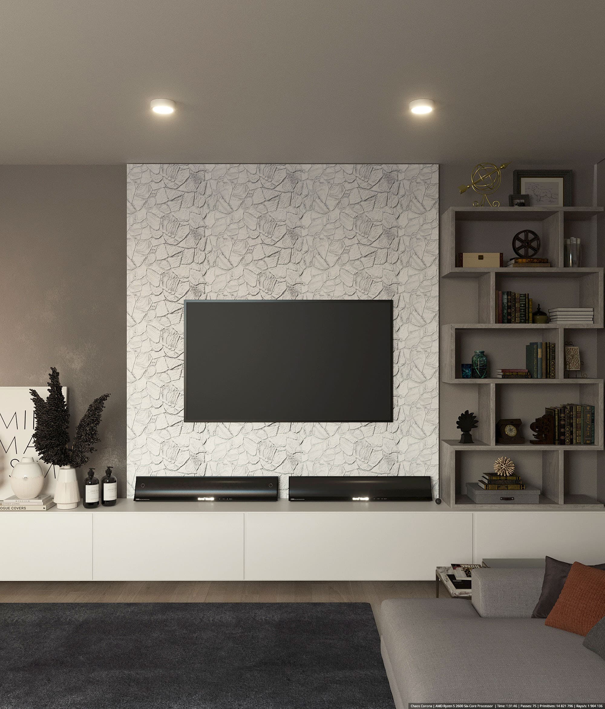 3D Wall Panels - White Grey Faux Stone PVC Wall Paneling for Interior Wall Decor, Living room, Kitchen, Bathroom, Bedroom, Single, Covers 5.1 sq ft