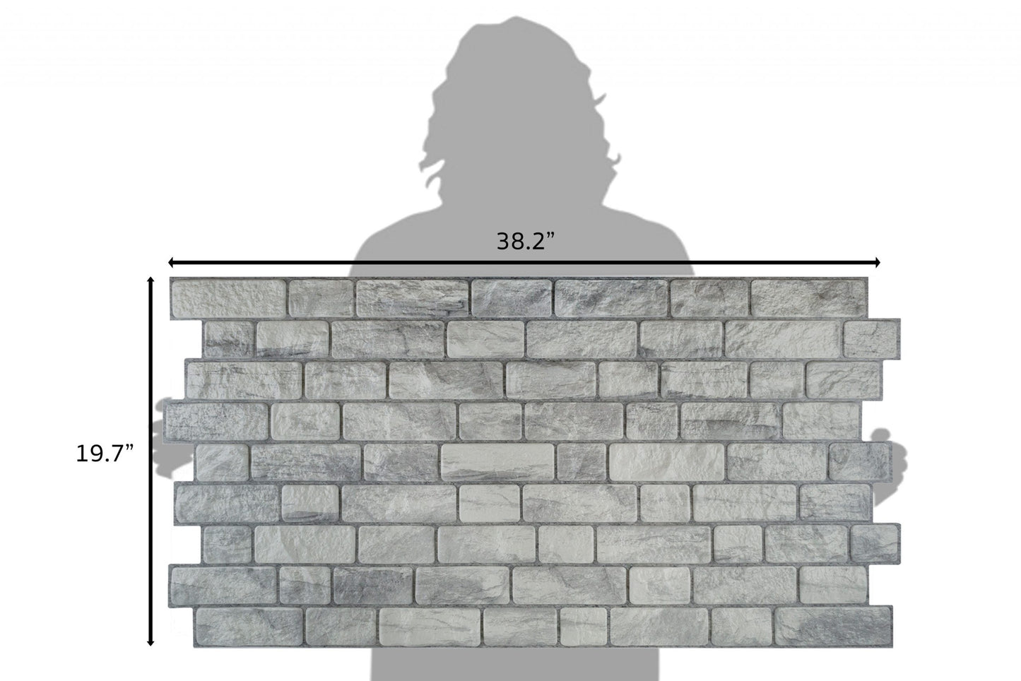 PVC panels Bricks in Grey