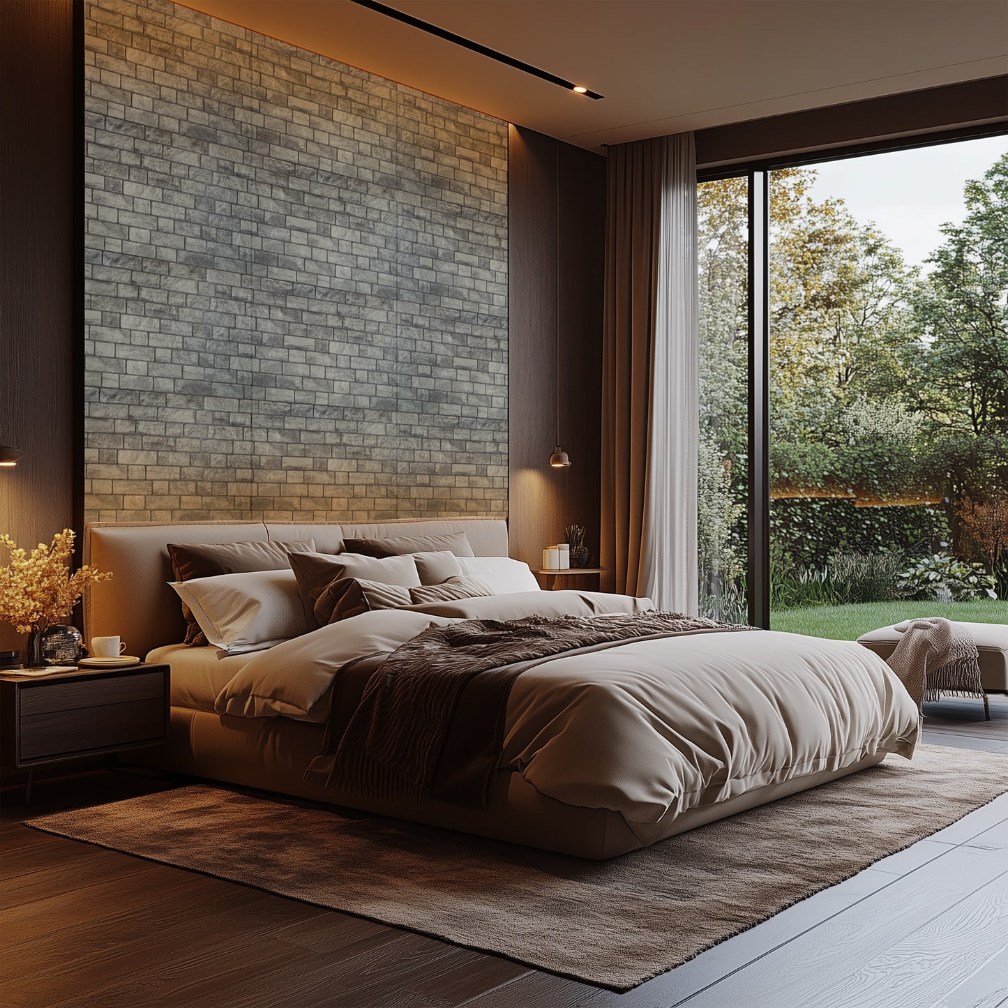 PVC panels Bricks in Grey