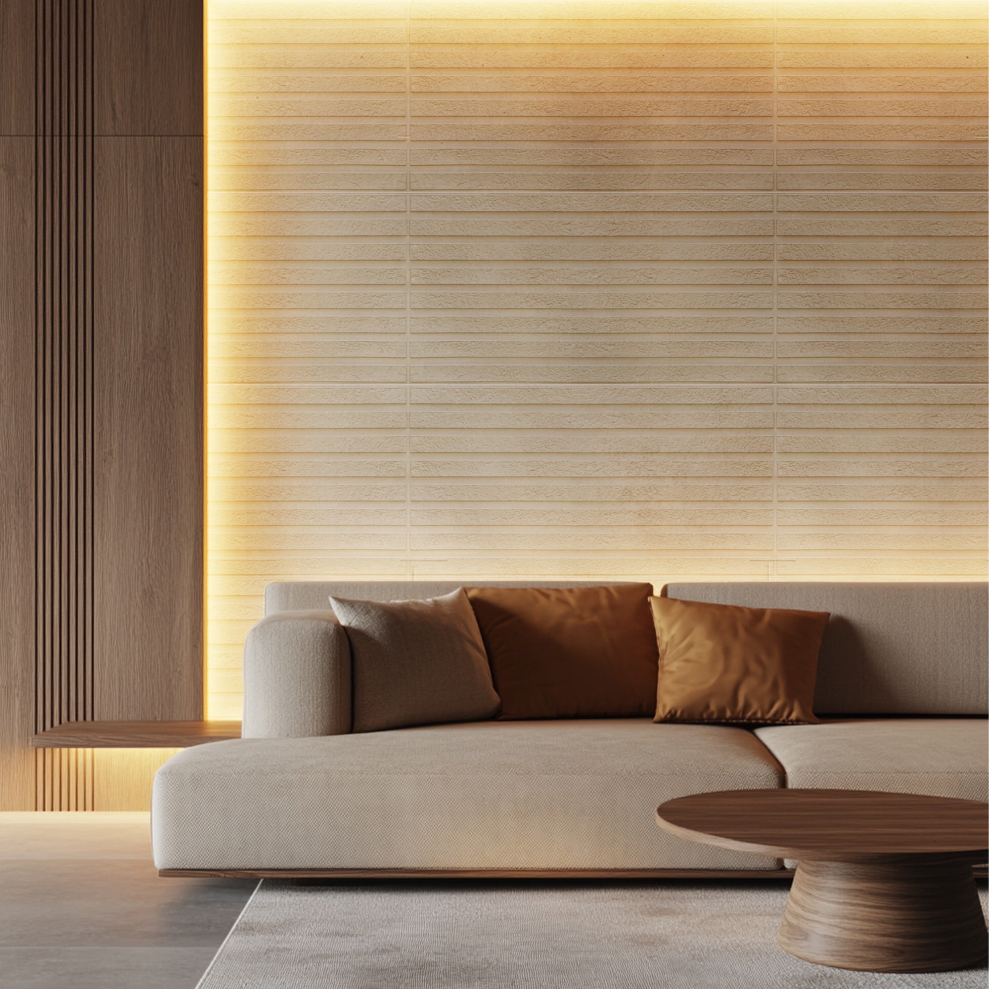 PVC panels Wood in Cream