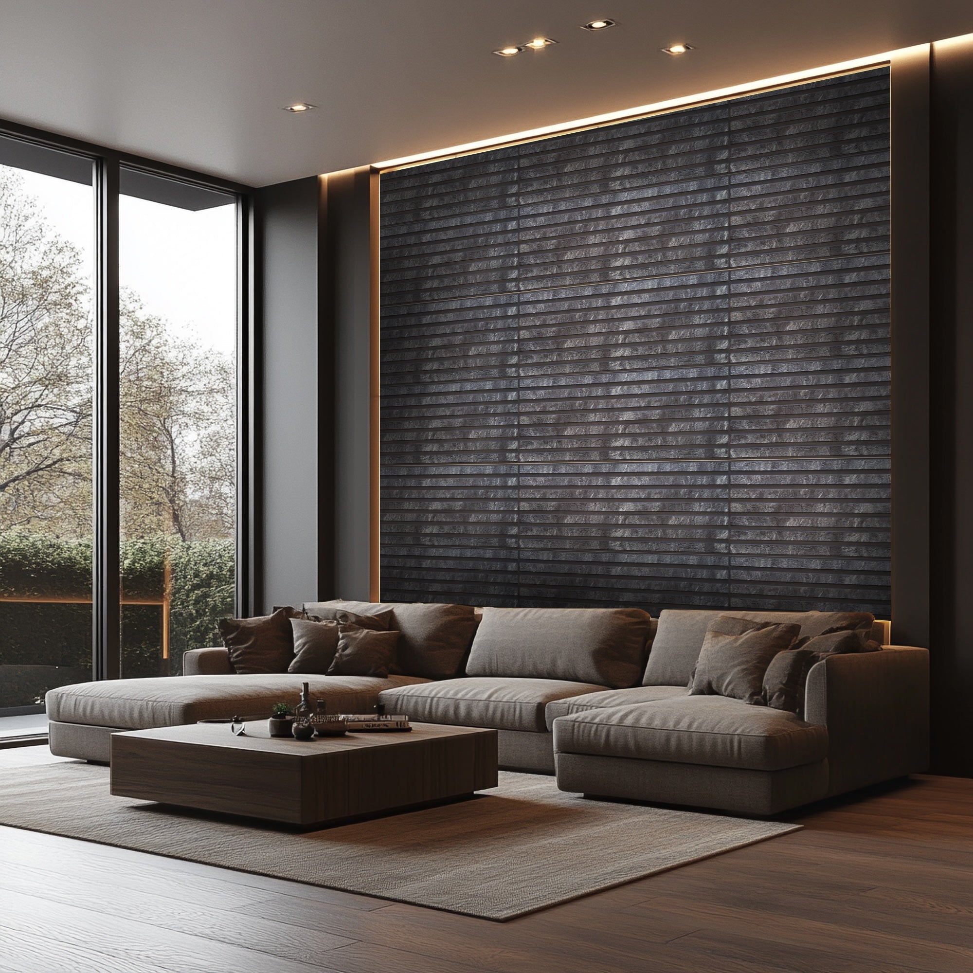 PVC panels Wood in Grey