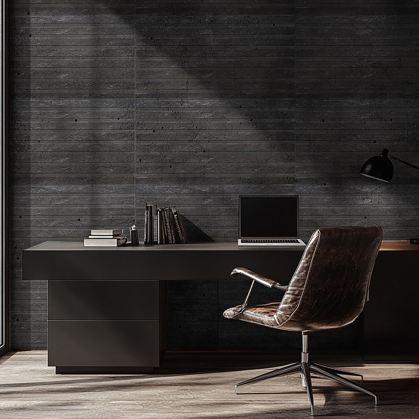 PVC panels Wood in Black