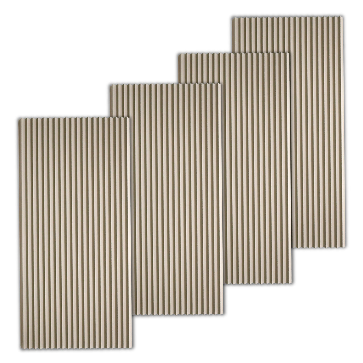 3D Wave Wall Panels, Cream & Mauve, Styrofoam