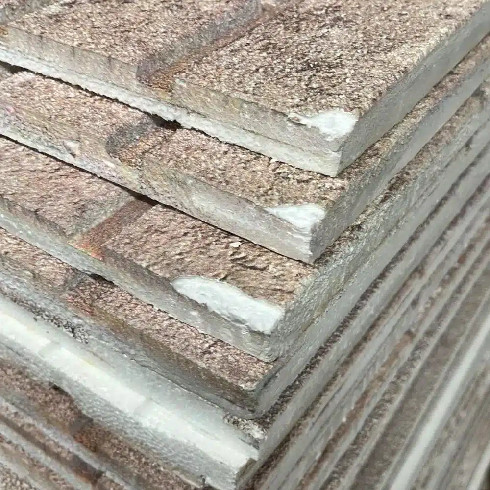 Outlet Shades of Brown Grey Stone Look Wall Paneling, Styrofoam Facing, Single Panel, Covers 5.4 sq ft