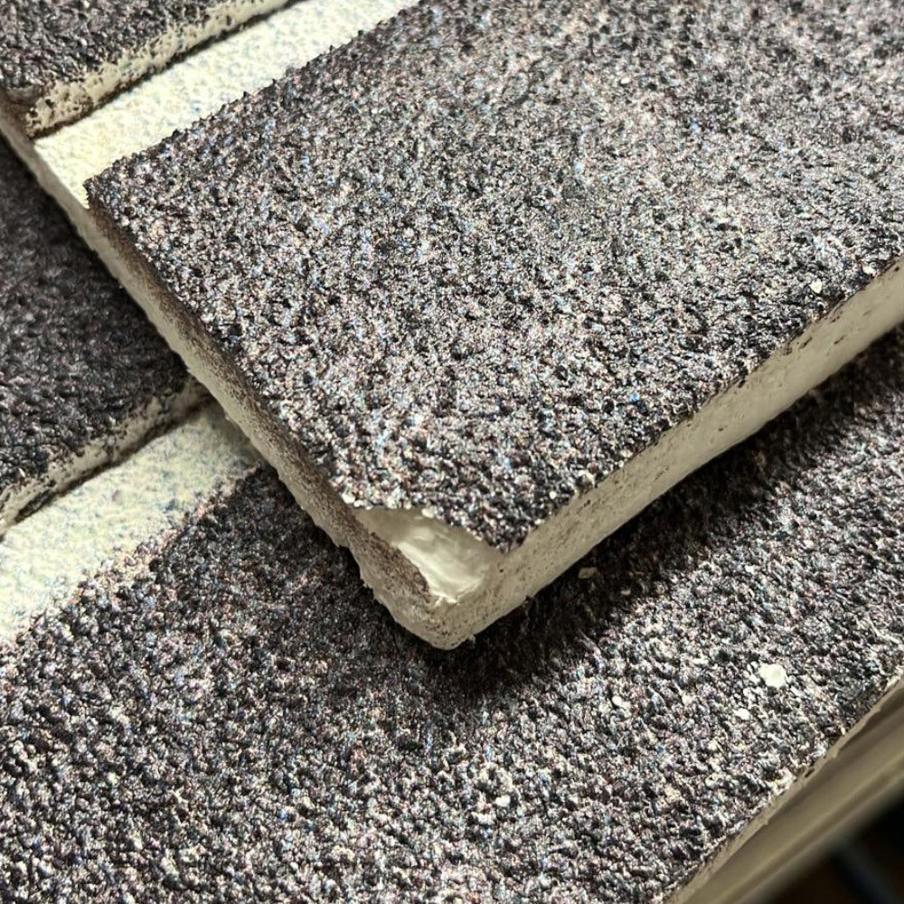 Outlet Grey Charcoal Ash Stone Look Wall Paneling, Styrofoam Facing, Single Panel, Covers 5.4 sq ft