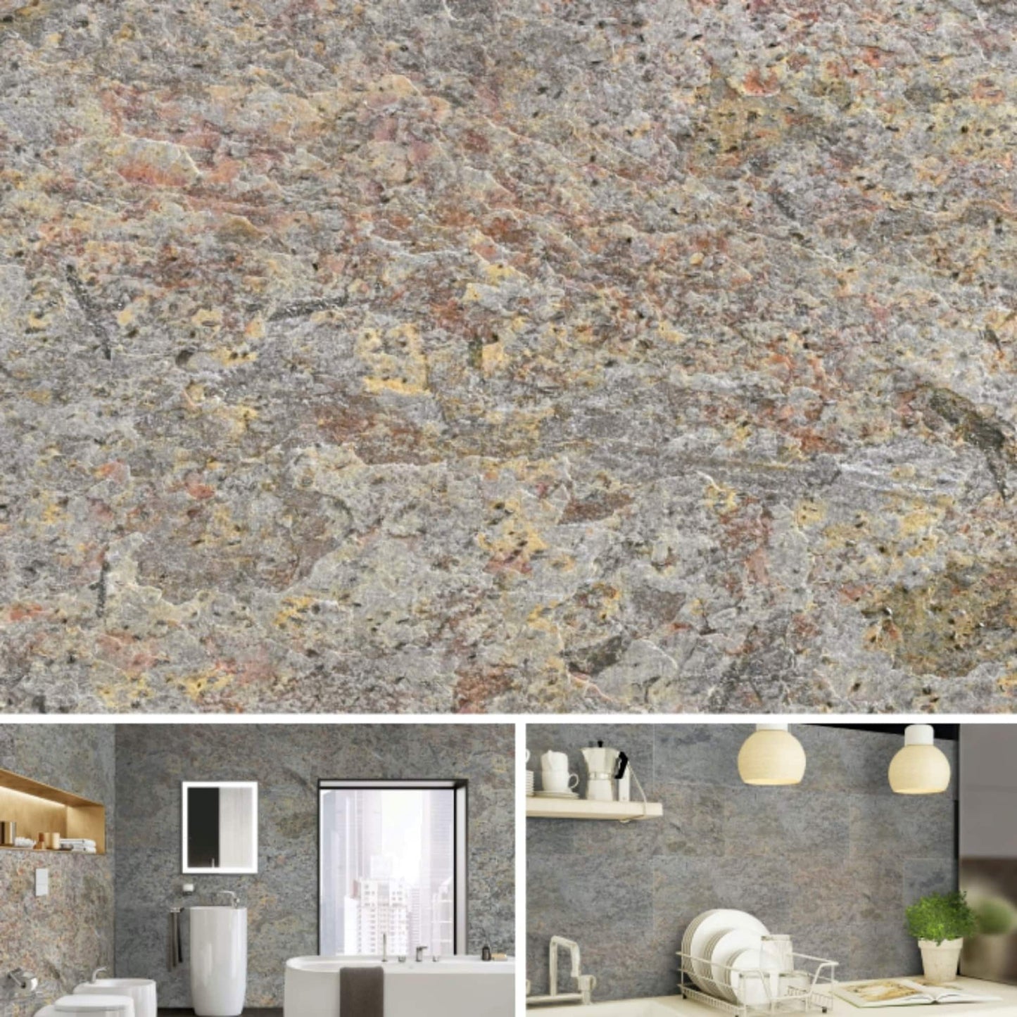 Rustic Zinc 2 ft X 1 ft Peel &amp; Stick Stone Veneer Wall Panels in various pack configurations