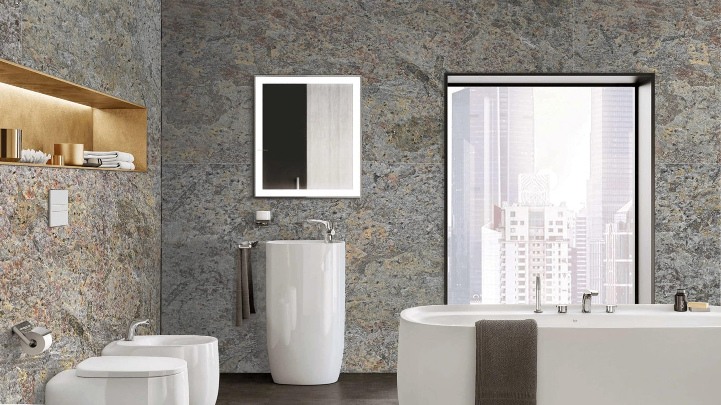 Rustic Zinc 2 ft X 1 ft Peel &amp; Stick Stone Veneer Wall Panels in various pack configurations