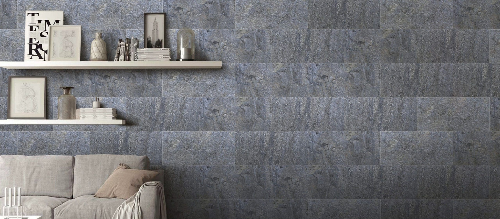 Dazzle Green 2 ft X 1 ft Peel &amp; Stick Stone Veneer Wall Panels in various pack configurations