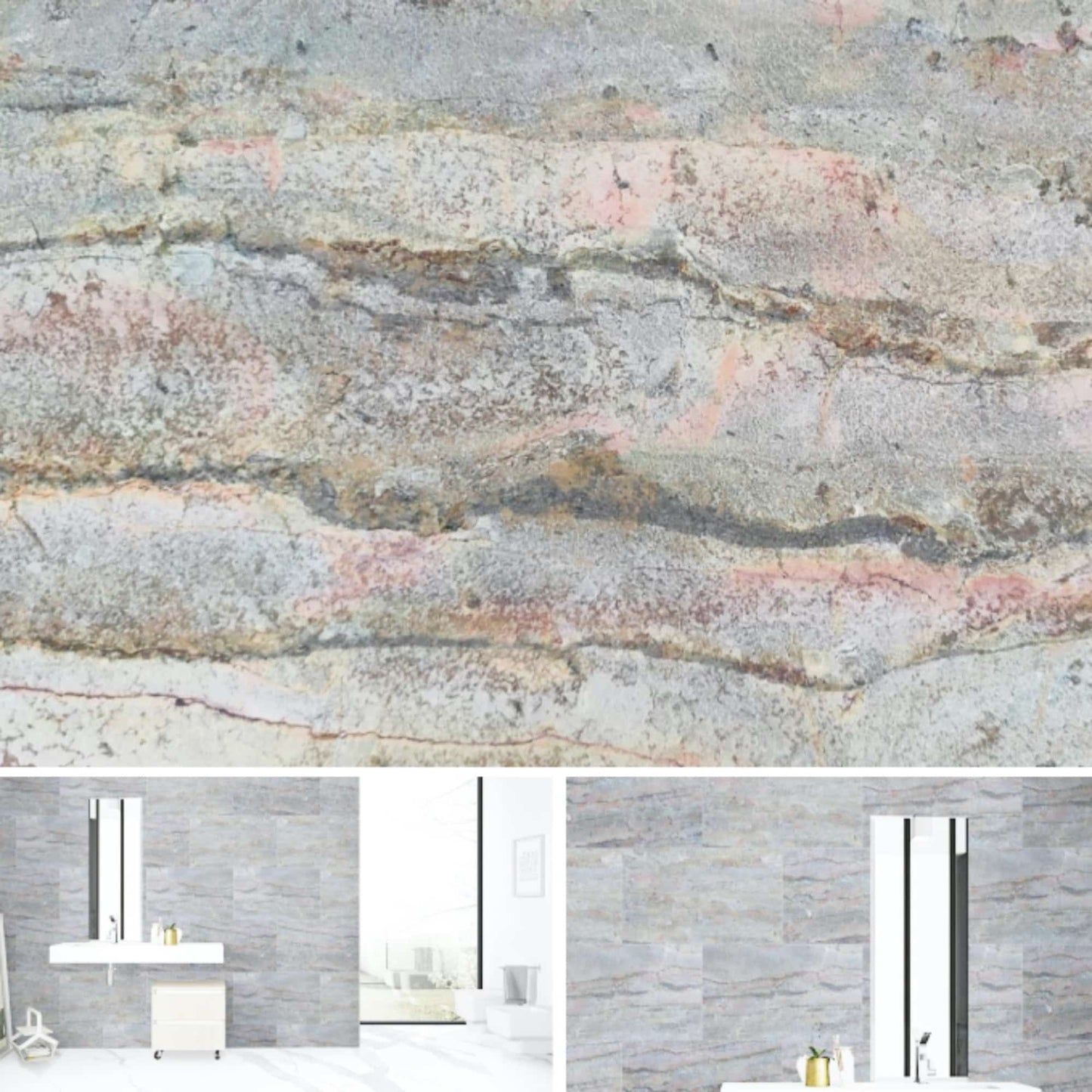 Woodland Fire 2 ft X 1 ft Peel &amp; Stick Stone Veneer Wall Panels in various pack configurations