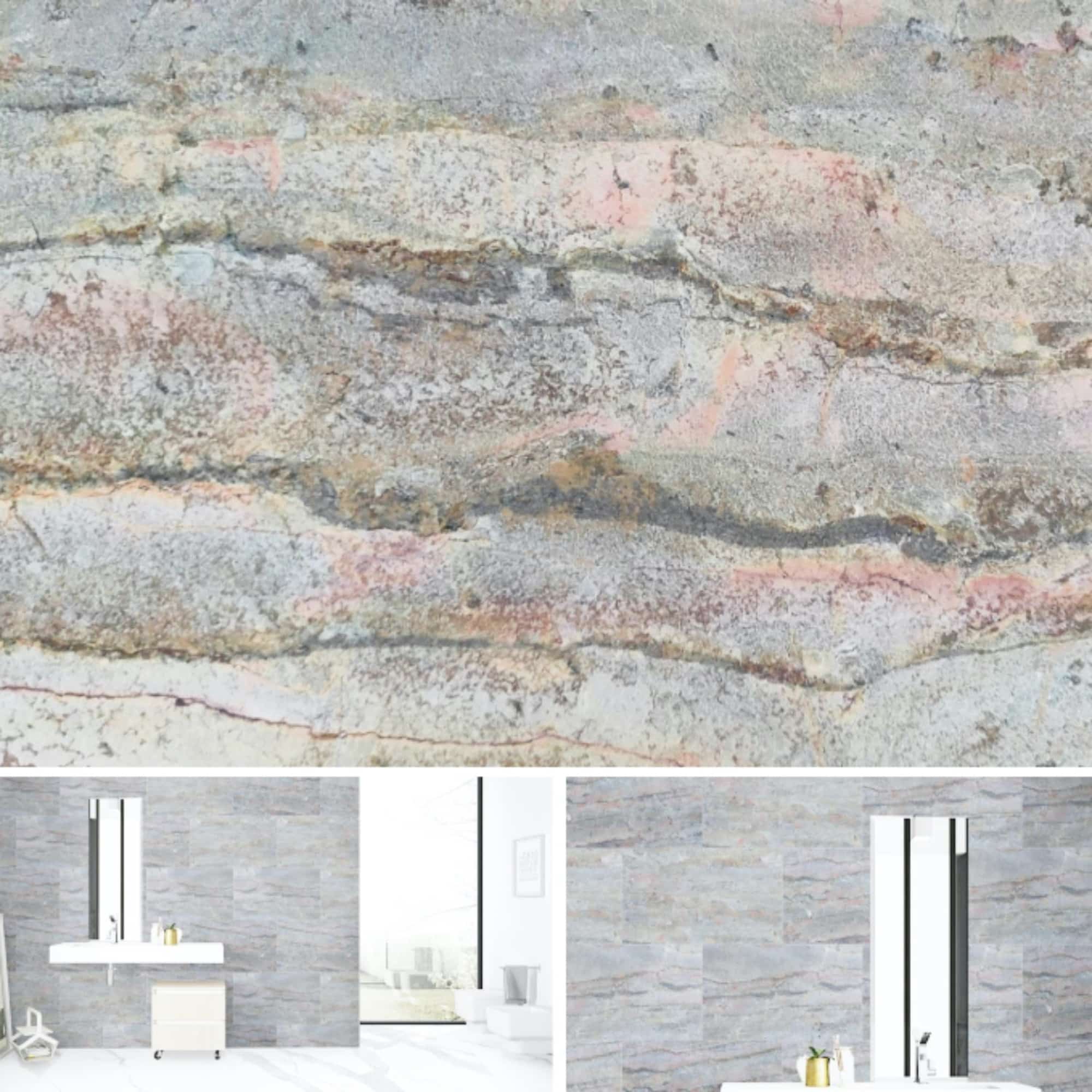 Woodland Fire 2 ft X 1 ft Peel &amp; Stick Stone Veneer Wall Panels in various pack configurations