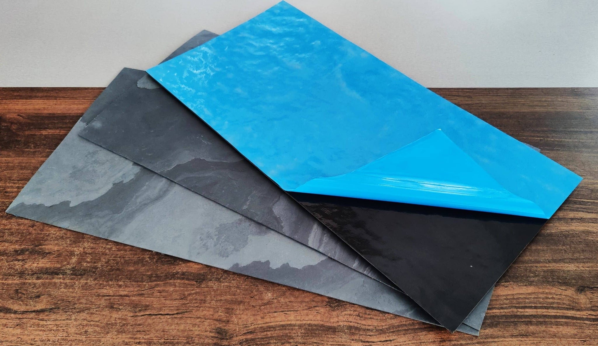 Black Steel 2 ft X 1 ft Peel &amp; Stick Stone Veneer Wall Panels in various pack configurations