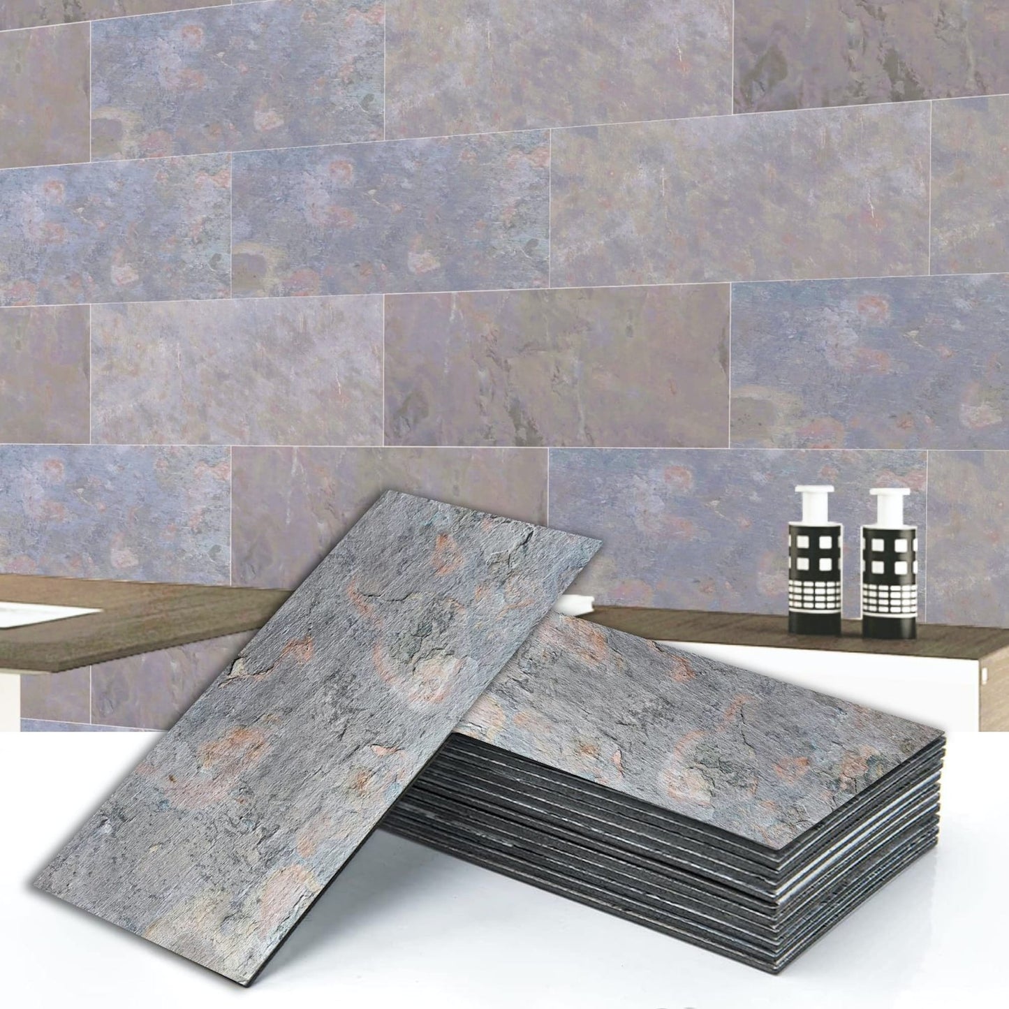 Indian Glory 2 ft X 1 ft Peel &amp; Stick Stone Veneer Wall Panels in various pack configurations