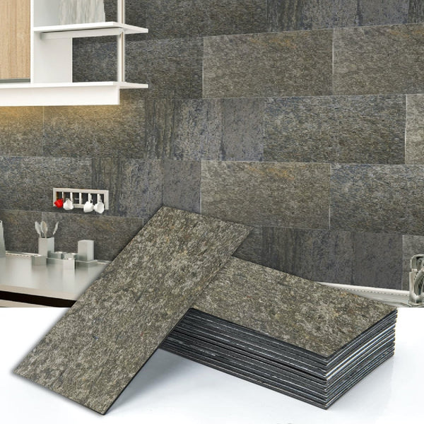 Kitchen with granite countertop and tile.