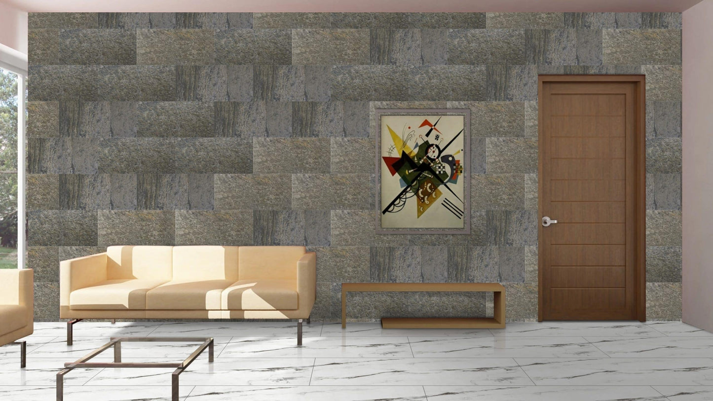 Golden Patina 2 ft X 1 ft Peel &amp; Stick Stone Veneer Wall Panels in various pack configurations