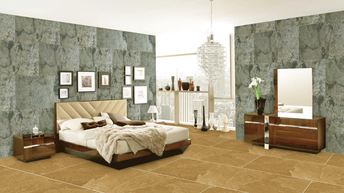 Stone Veneer Wall Panels, Extra Large DIY Stone Finish 3 x 2 ft Tiles for Outdoor Indoor Wall or Backsplash, Made with Real Stone, Silver Shine Gold