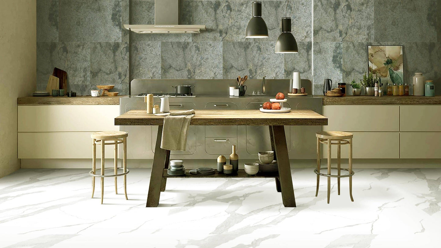 Stone Veneer Wall Panels, Extra Large DIY Stone Finish 3 x 2 ft Tiles for Outdoor Indoor Wall or Backsplash, Made with Real Stone, Silver Shine Gold