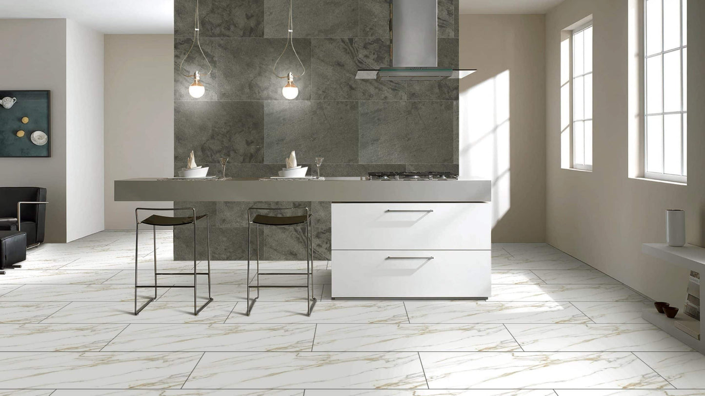 Stone Veneer Wall Panels, Extra Large DIY Stone Finish 3 x 2 ft Tiles for Outdoor Indoor Wall or Backsplash, Made with Real Stone, Silver Grey