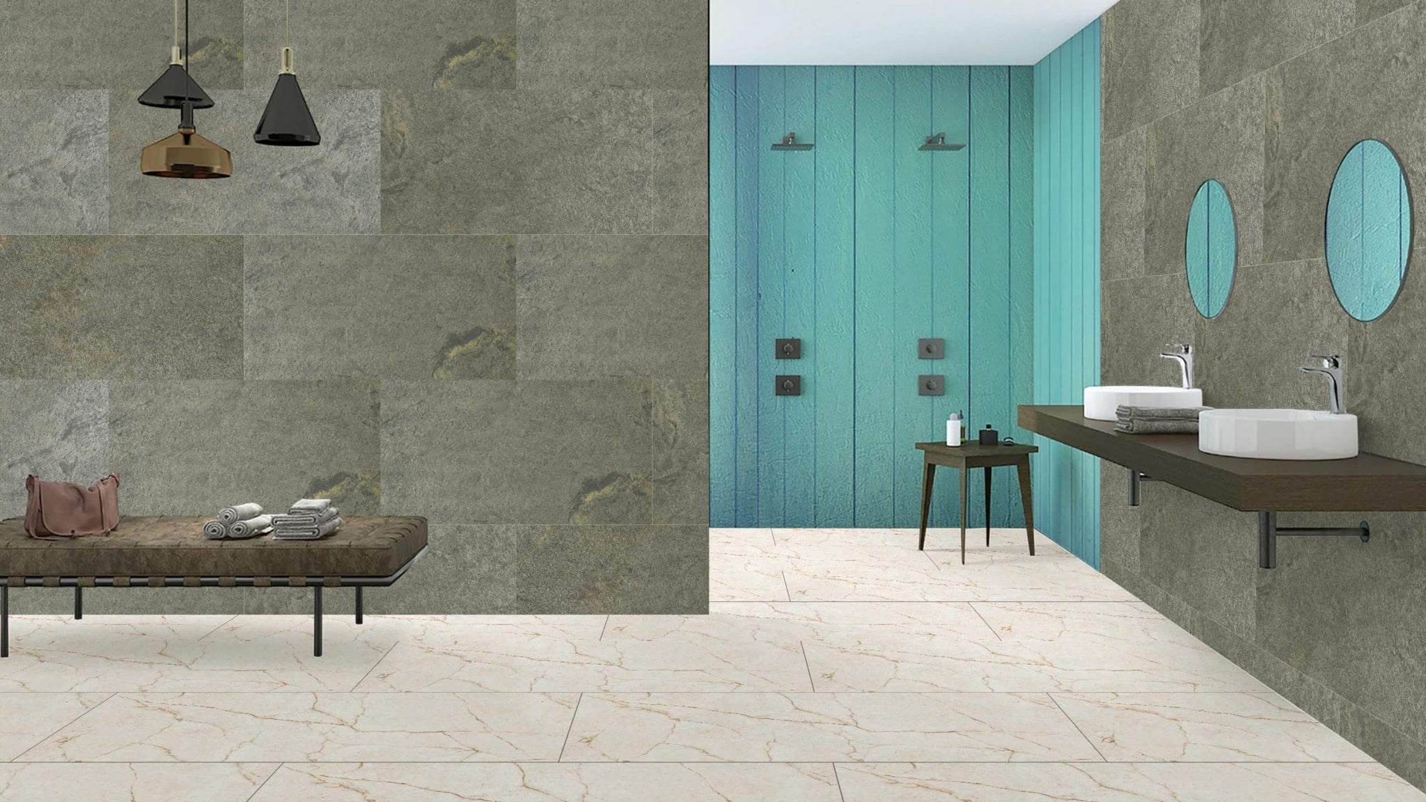 Stone Veneer Wall Panels, Extra Large DIY Stone Finish 3 x 2 ft Tiles for Outdoor Indoor Wall or Backsplash, Made with Real Stone, Jeera Green