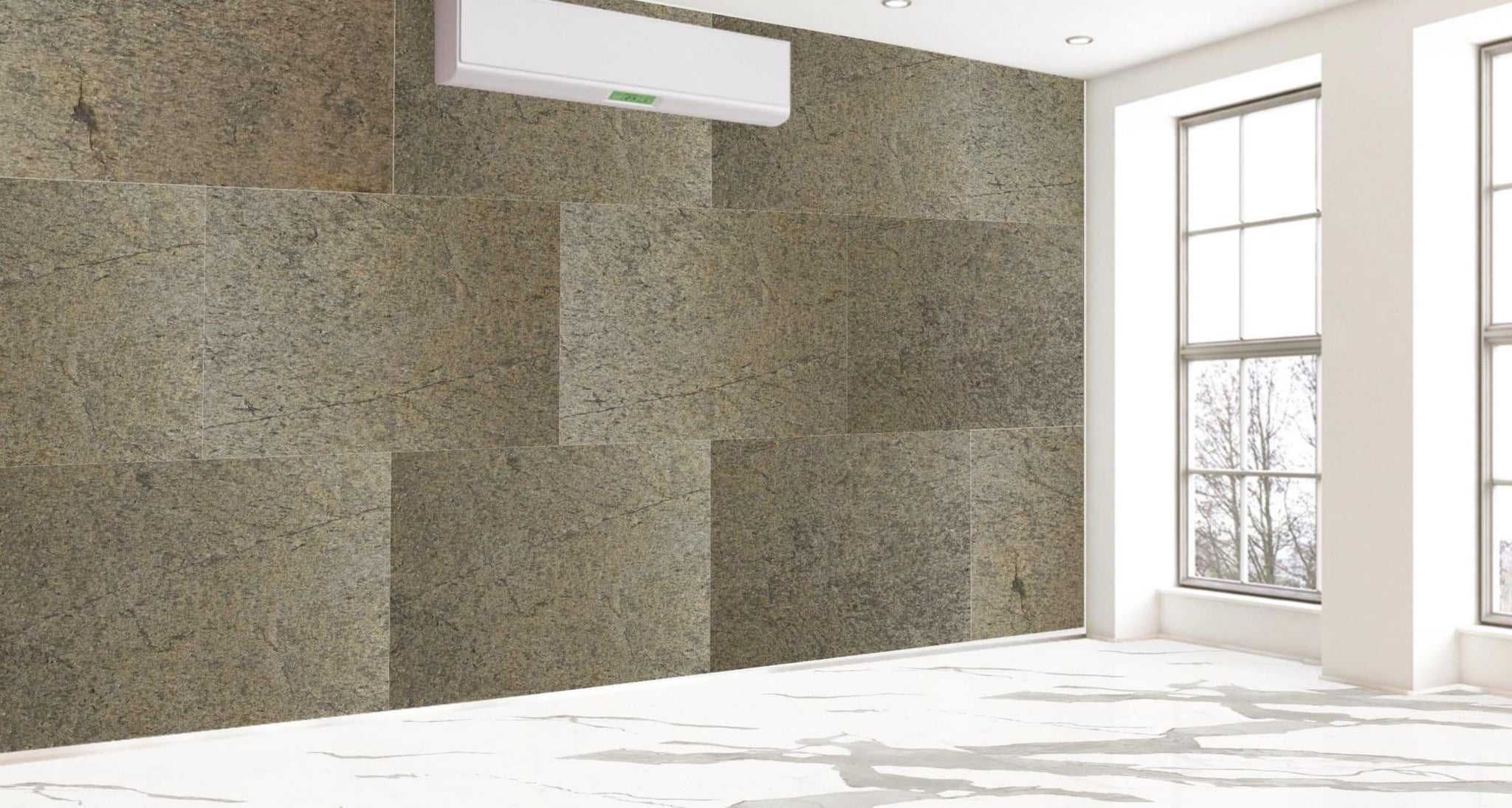 Stone Veneer Wall Panels, Extra Large DIY Stone Finish 3 x 2 ft Tiles for Outdoor Indoor Wall or Backsplash, Made with Real Stone, Golden