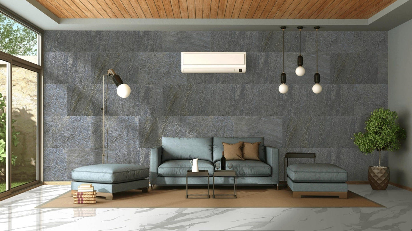 Stone Veneer Wall Panels, Extra Large DIY Stone Finish 3 x 2 ft Tiles for Outdoor Indoor Wall or Backsplash, Made with Real Stone, Dazzling Green