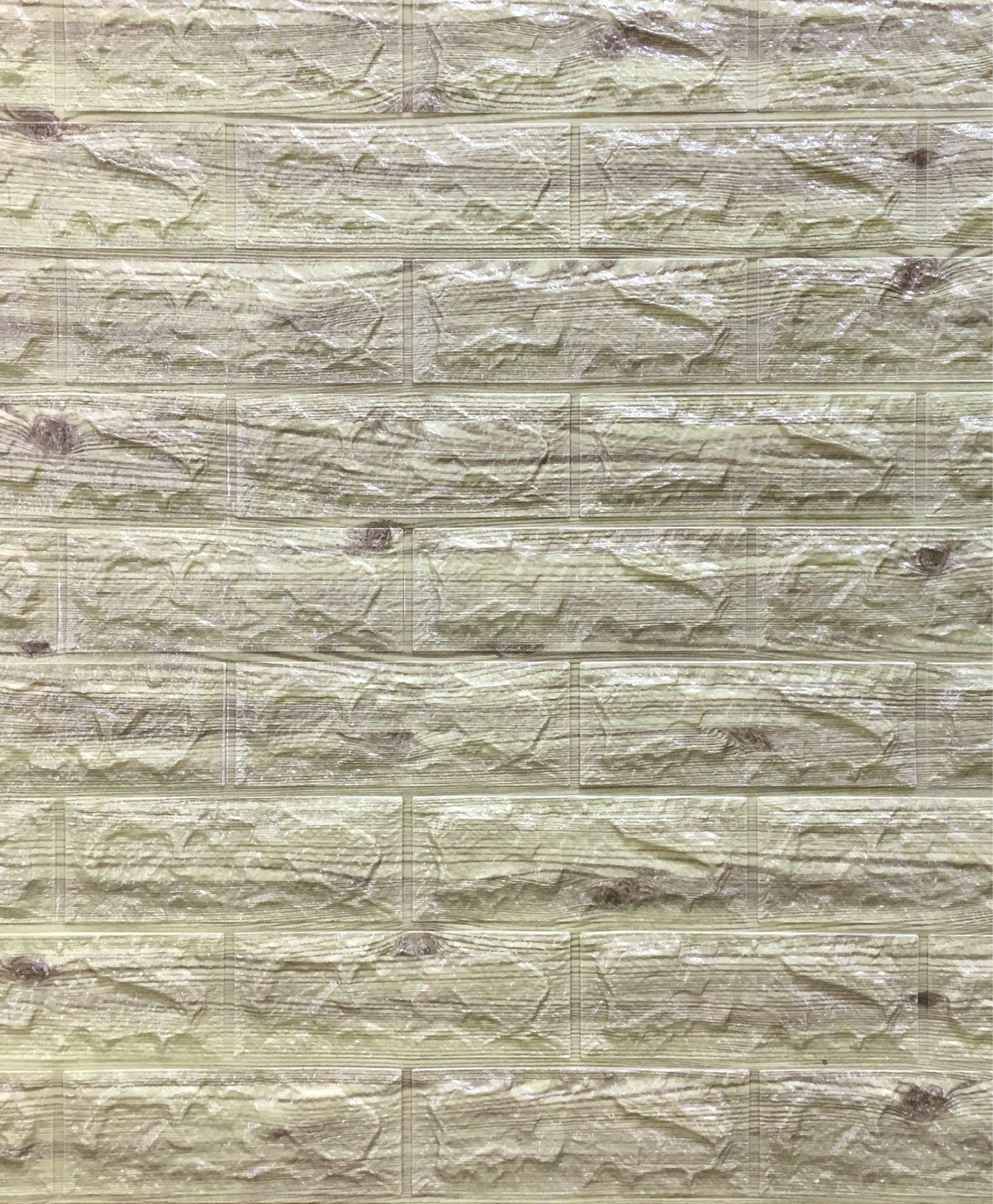 Greenish Brown Faux Bricks 3D Wall Panel, Peel and Stick Wall Sticker, Self Adhesive Foam Wallpaper Wall Paneling Decor, 2.3ft X 2.5ft, 5.75 sq ft each - Single