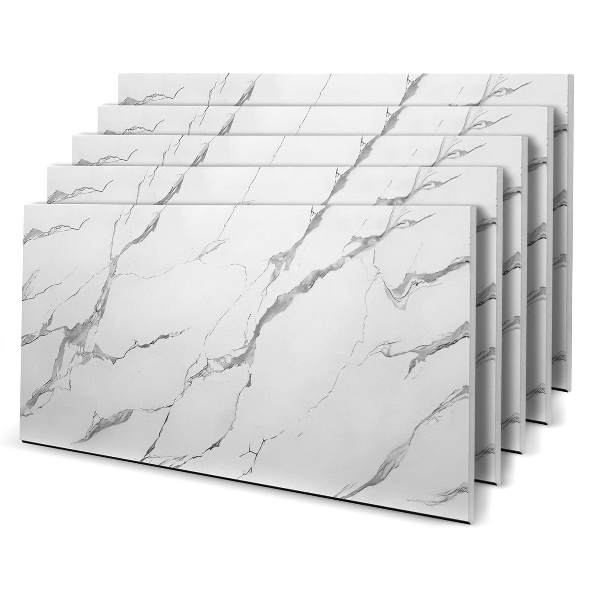 Faux Marble Wall Panels, Grey & White, Styrofoam