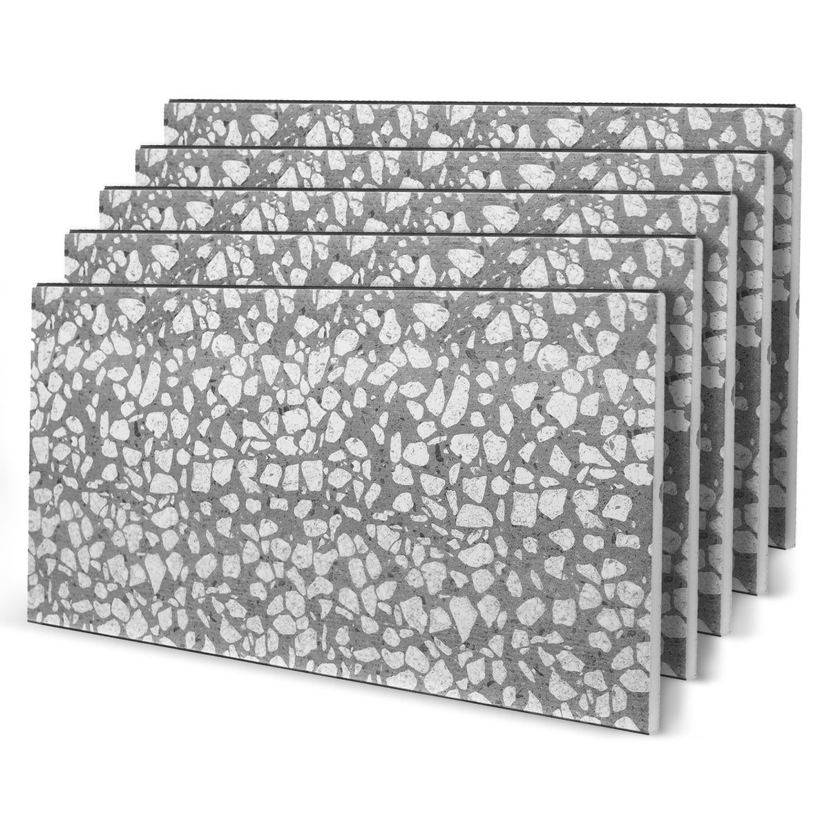 Faux Marble Wall Panels, White & Grey, Styrofoam