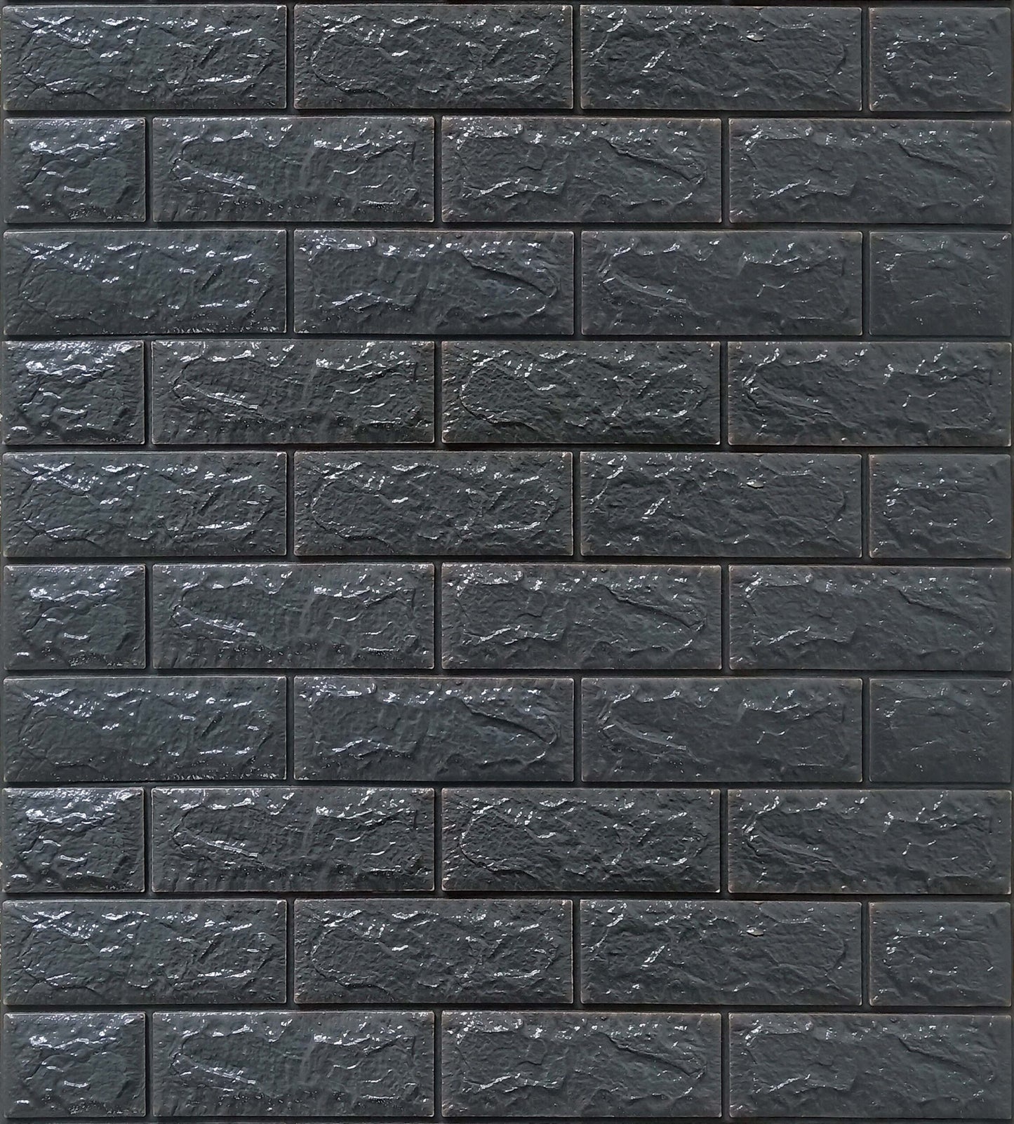 Charcoal Faux Bricks 3D Wall Panel, Peel and Stick Wall Sticker, Self Adhesive Foam Wallpaper Wall Paneling Decor, 2.3ft X 2.5ft, 5.75 sq ft each - Single