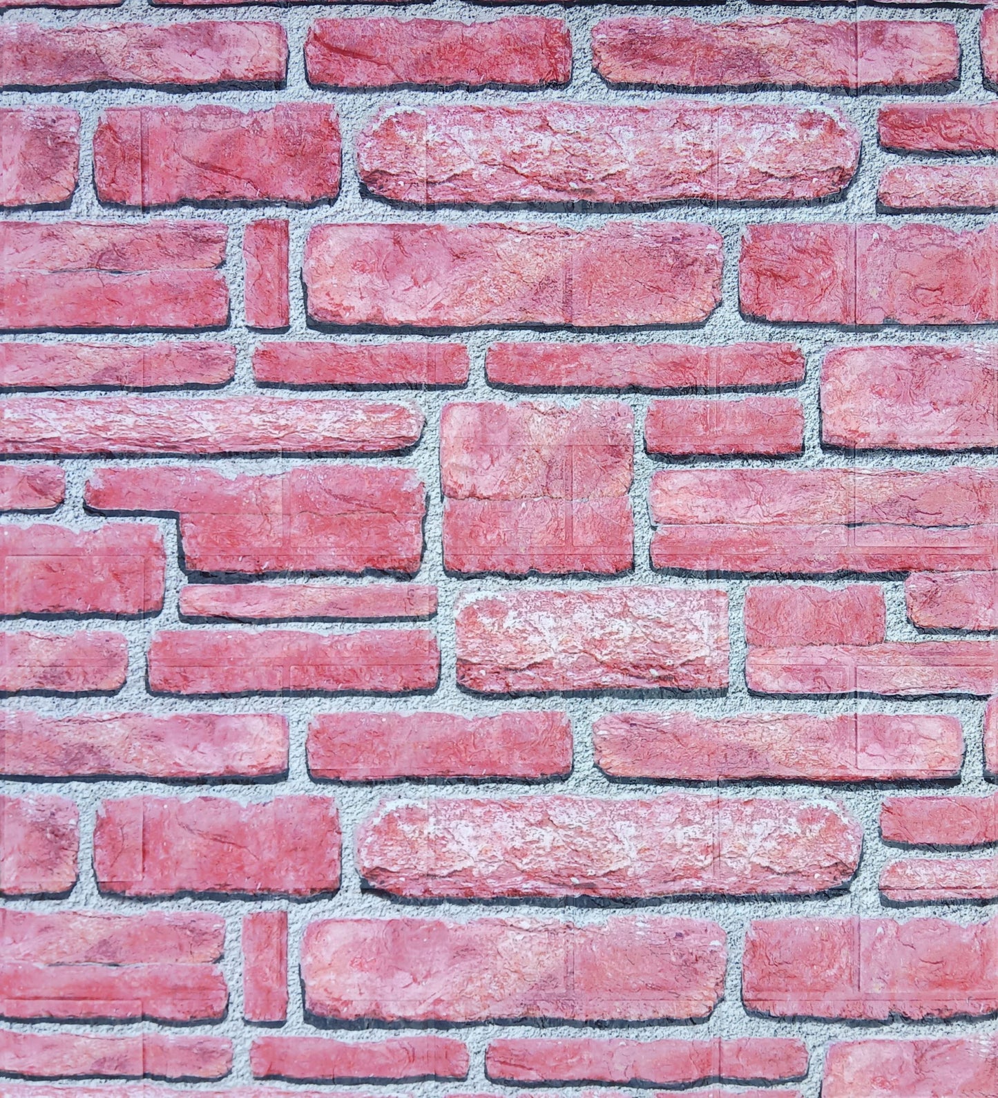 Red Faux Brick 3D Wall Panel, Peel and Stick Wall Sticker, Self Adhesive Foam Wallpaper Wall Paneling Decor, 2.3ft X 2.5ft, 5.75 sq ft each - Single