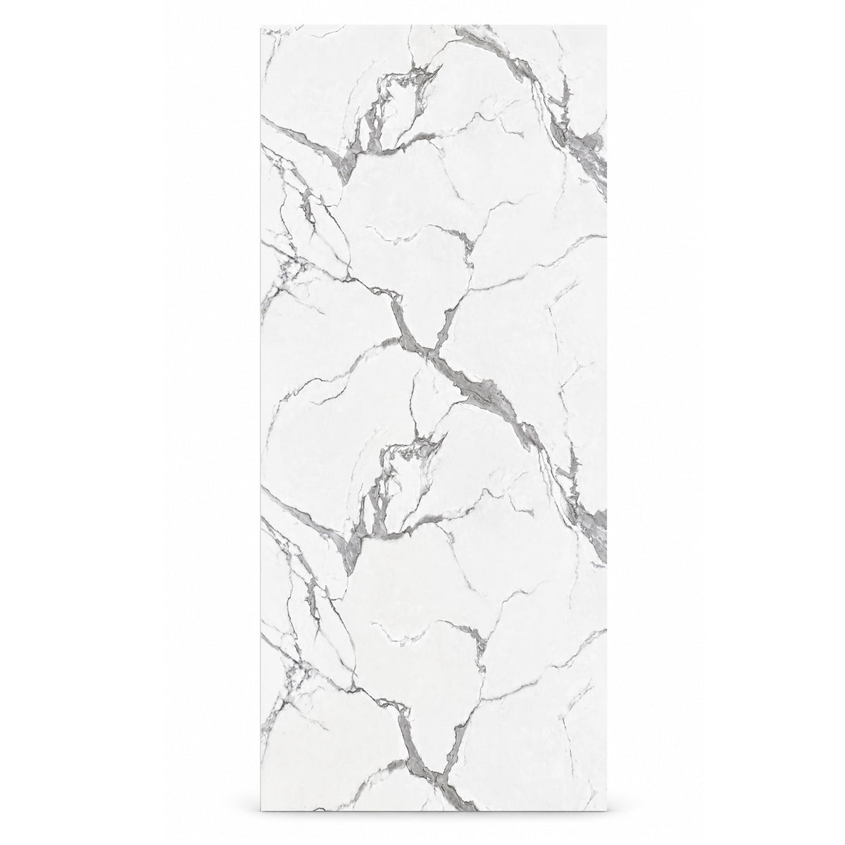 Faux Marble Panels - 4ft x 9ft - Matte, Waterproof DIY Decorative Panels for Walls and Floors - Off-White, Grey, Tan Veins