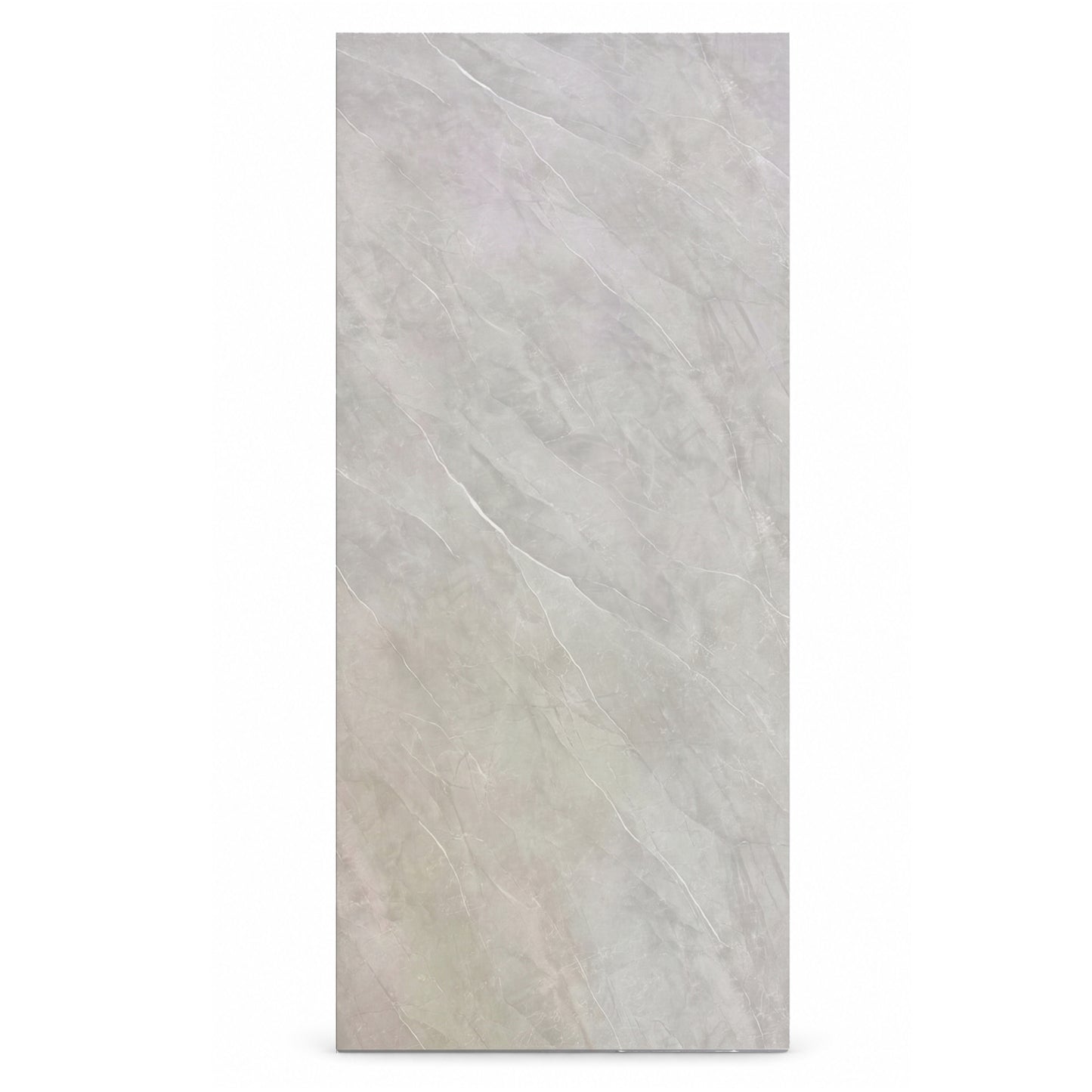 Faux Marble Panels - 4ft x 9ft - Matte, Waterproof DIY Decorative Panels for Walls and Floors - Grey, White Veins