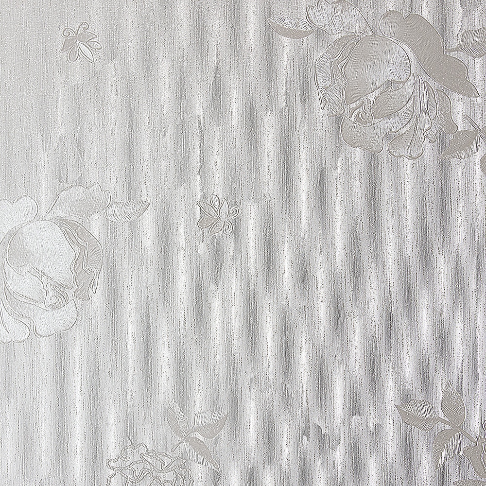 Porcelain White Blooming Flowers Peel & Stick Wallpaper