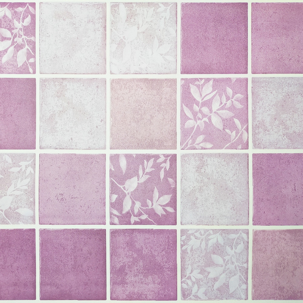 Purple Mauve Lavender Leaves Peel & Stick Wallpaper