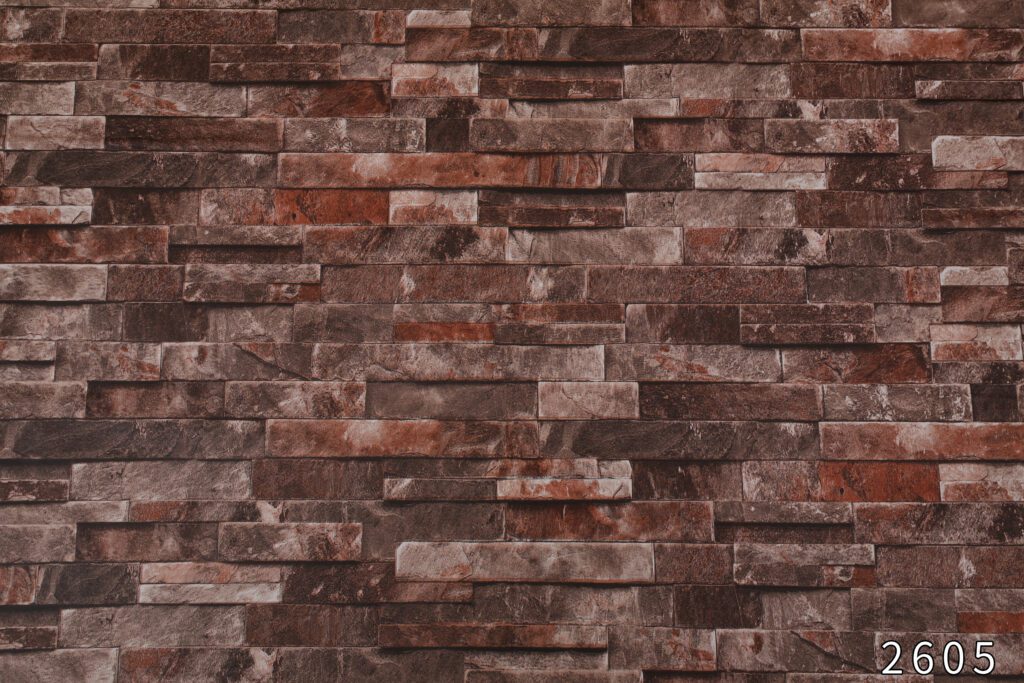 Distressed Stone Brown, Red Slate Peel and Stick Self Adhesive Removable Wallpaper, Roll 18 ft. X 24 in. (5.5m X 60cm), 35.5 sq. ft. (3.3 sq. m)