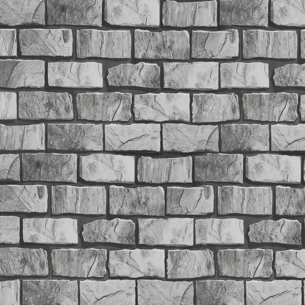 Distressed Grey, Beige Bricks Peel and Stick Self Adhesive Removable Wallpaper, Roll 18 ft. X 24 in. (5.5m X 60cm), 35.5 sq. ft. (3.3 sq. m)