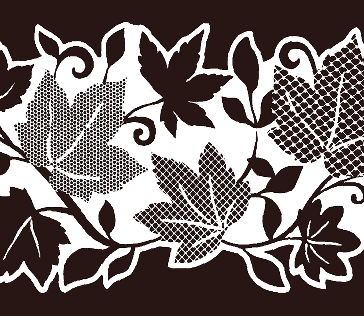 Peel and Stick Wallpaper Border Floral White Leaves, Vines Self