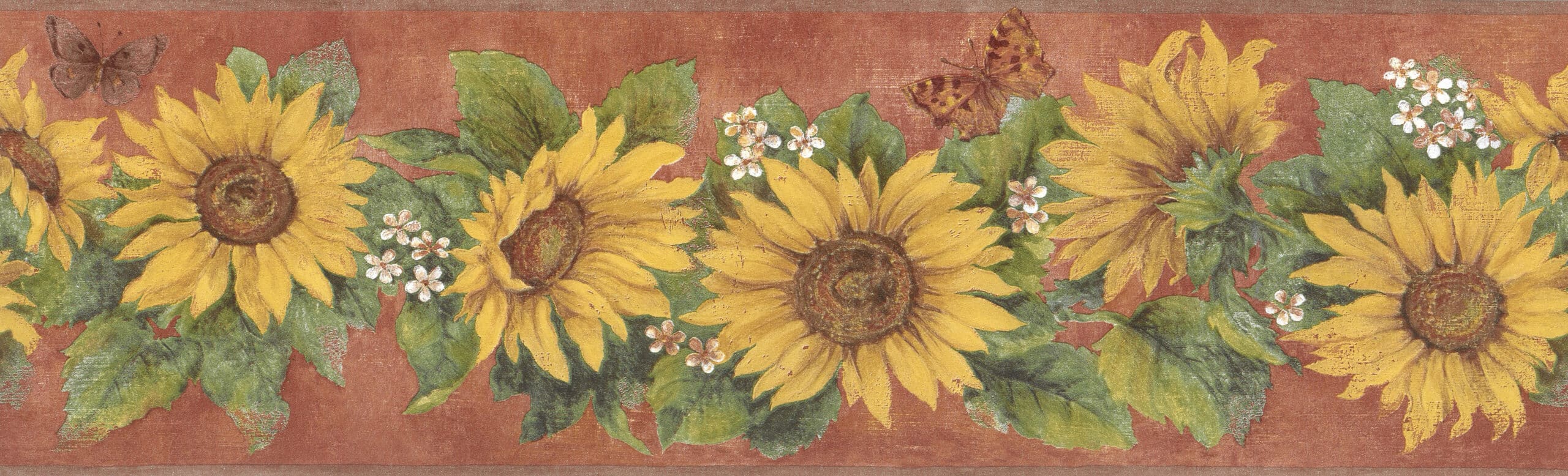 sunflower border wallpaper
