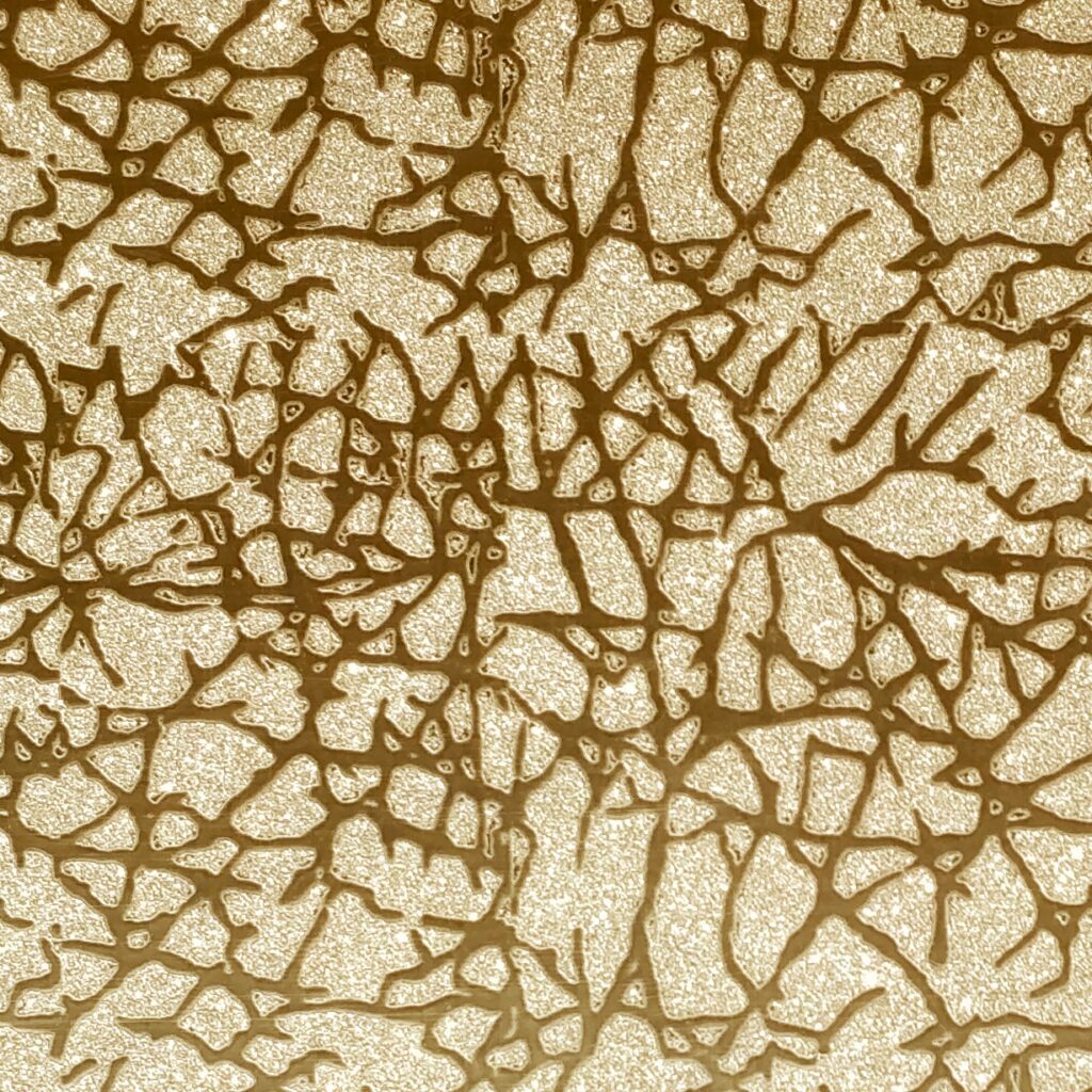 Abstract Glitter Tawny Brown on Merigold Cracks Peel and Stick Self Adhesive Removable Wallpaper, Roll 18 ft. X 18 in. (5.5m X 45cm), 26.6 sq. ft. (2.5 sq. m)