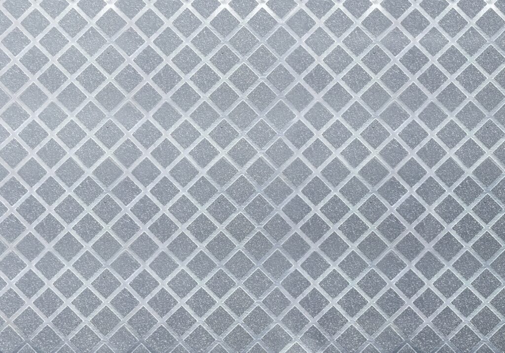 Geometric Glitter Silver Rhombus Tiles Peel and Stick Self Adhesive Removable Wallpaper, Roll 18 ft. X 18 in. (5.5m X 45cm), 26.6 sq. ft. (2.5 sq. m)