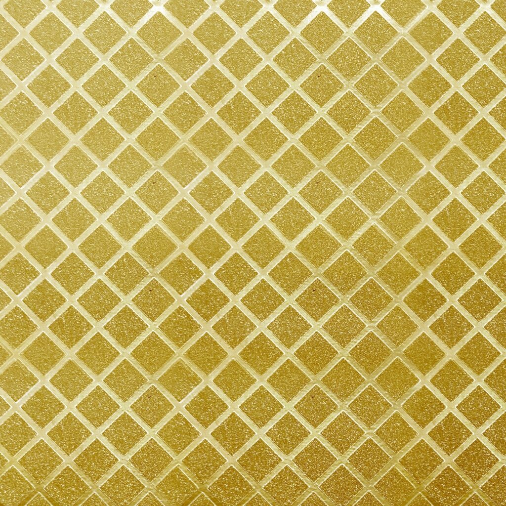 Geometric Glitter Golden Rhombus Tiles Peel and Stick Self Adhesive Removable Wallpaper, Roll 18 ft. X 18 in. (5.5m X 45cm), 26.6 sq. ft. (2.5 sq. m)