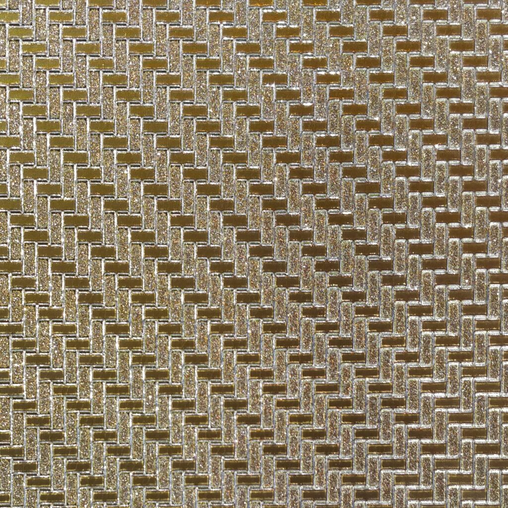 Geometric Glitter Old Gold Bricks Peel and Stick Self Adhesive Removable Wallpaper, Roll 18 ft. X 18 in. (5.5m X 45cm), 26.6 sq. ft. (2.5 sq. m)