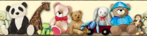 Prepasted Wallpaper Border - Kids Teddy Bear and Animals Beige, Brown, Blue, Red Wall Border Retro Design, Roll 15 ft X 9 in (4.57m X 22.86cm)
