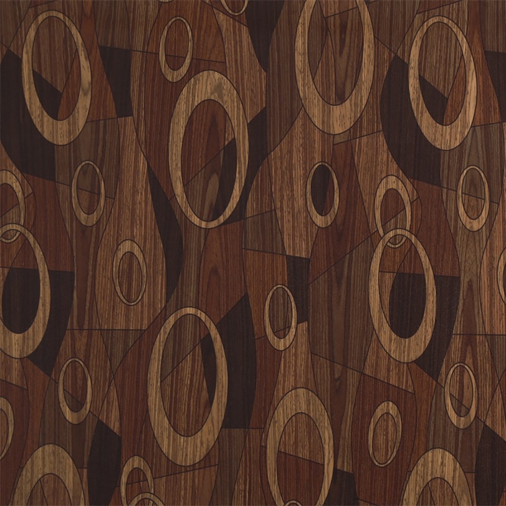 Abstract Wood Dark Brown, Dark Beige Circles, Shapes Peel and Stick Self Adhesive Removable Wallpaper, Roll 18 ft. X 18 in. (5.5m X 45cm), 26.6 sq. ft. (2.5 sq. m)